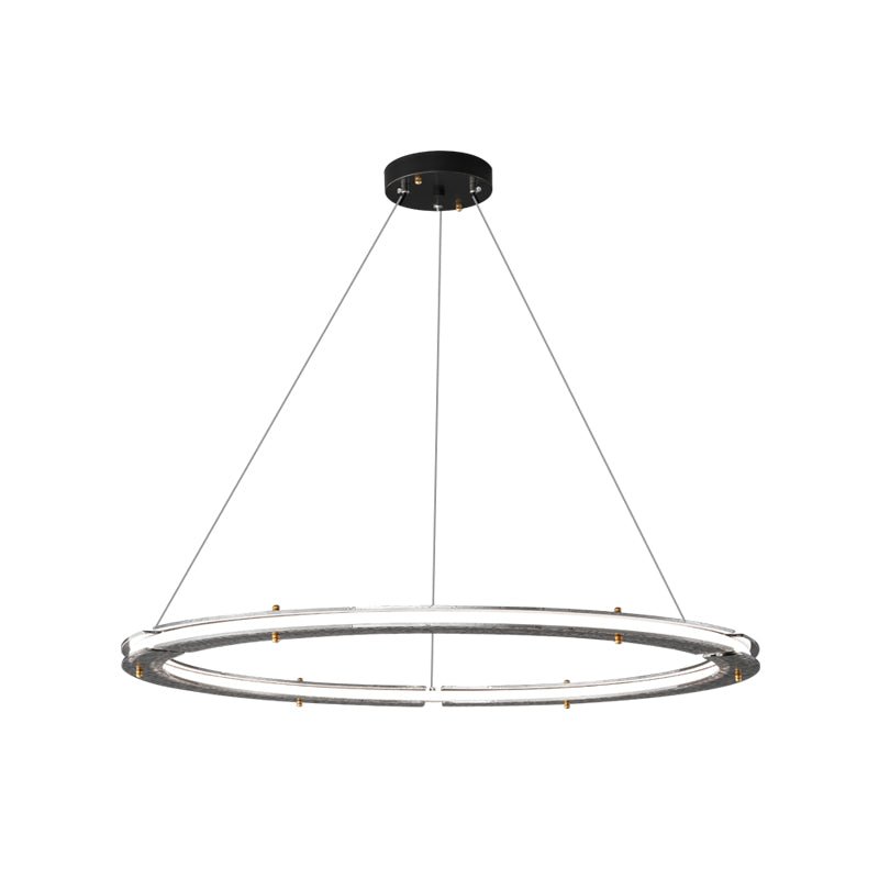 Lunara Double Anneau Crystal Lustre