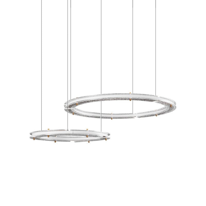 Lunara Double Anneau Crystal Lustre