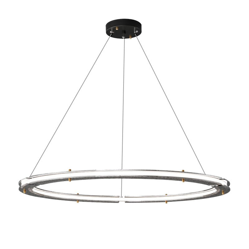 Lunara Double Anneau Crystal Lustre