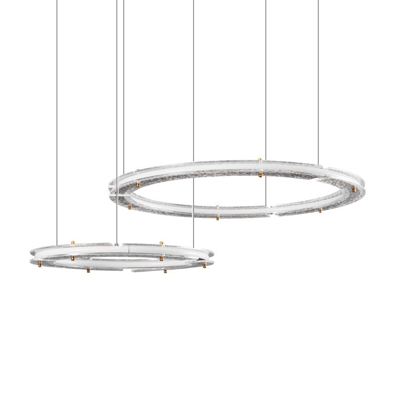 Lunara Double Anneau Crystal Lustre