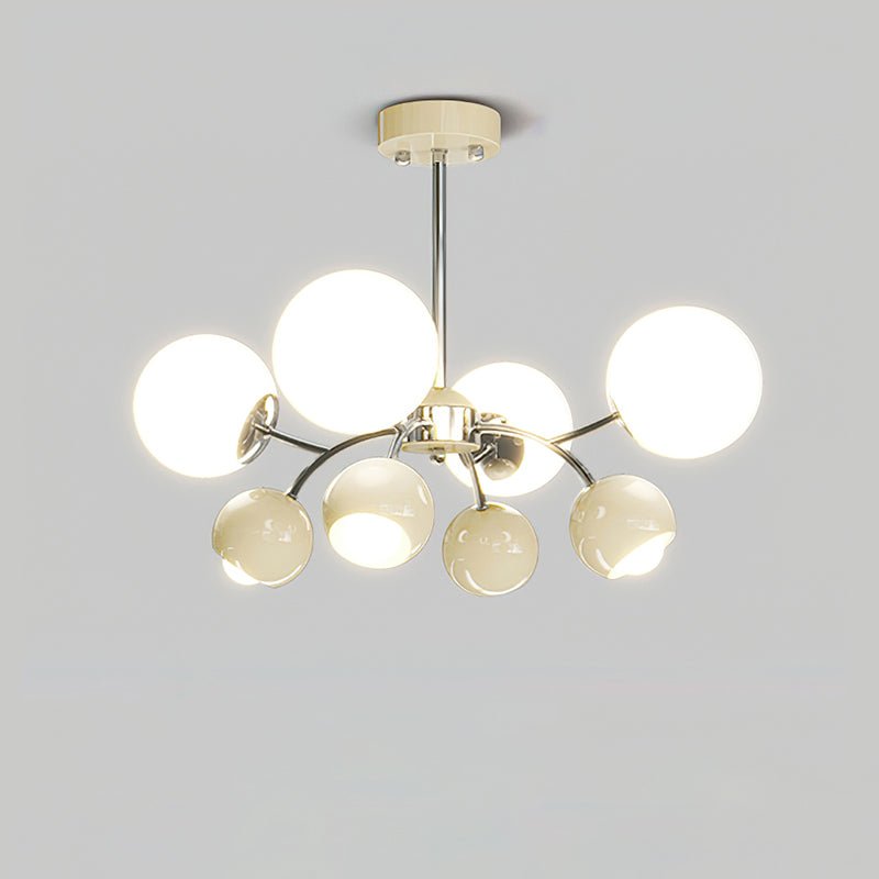 Lustra Lustre Chrome Rouge Crème Globe