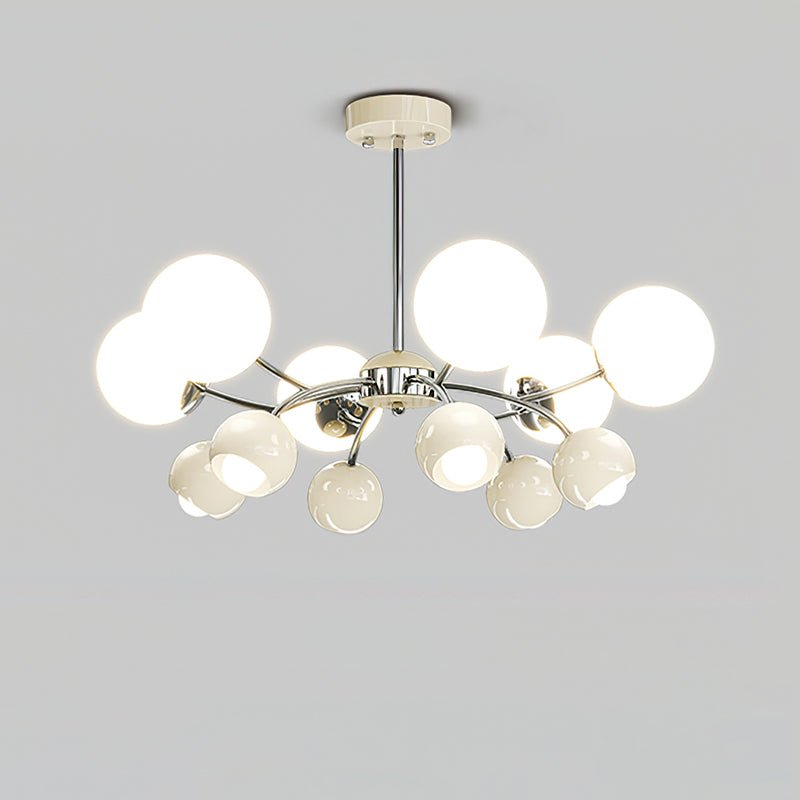 Lustra Lustre Chrome Rouge Crème Globe