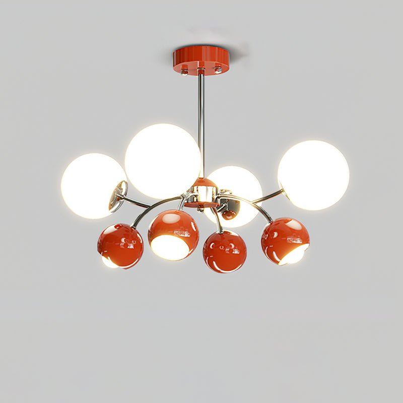 Lustra Lustre Chrome Rouge Crème Globe