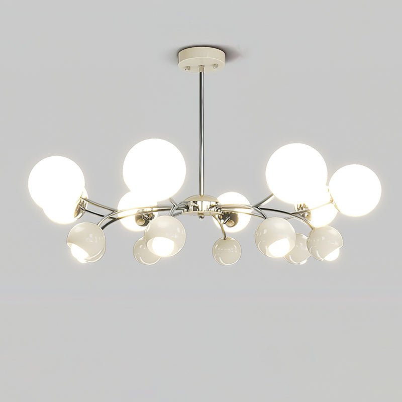 Lustra Lustre Chrome Rouge Crème Globe