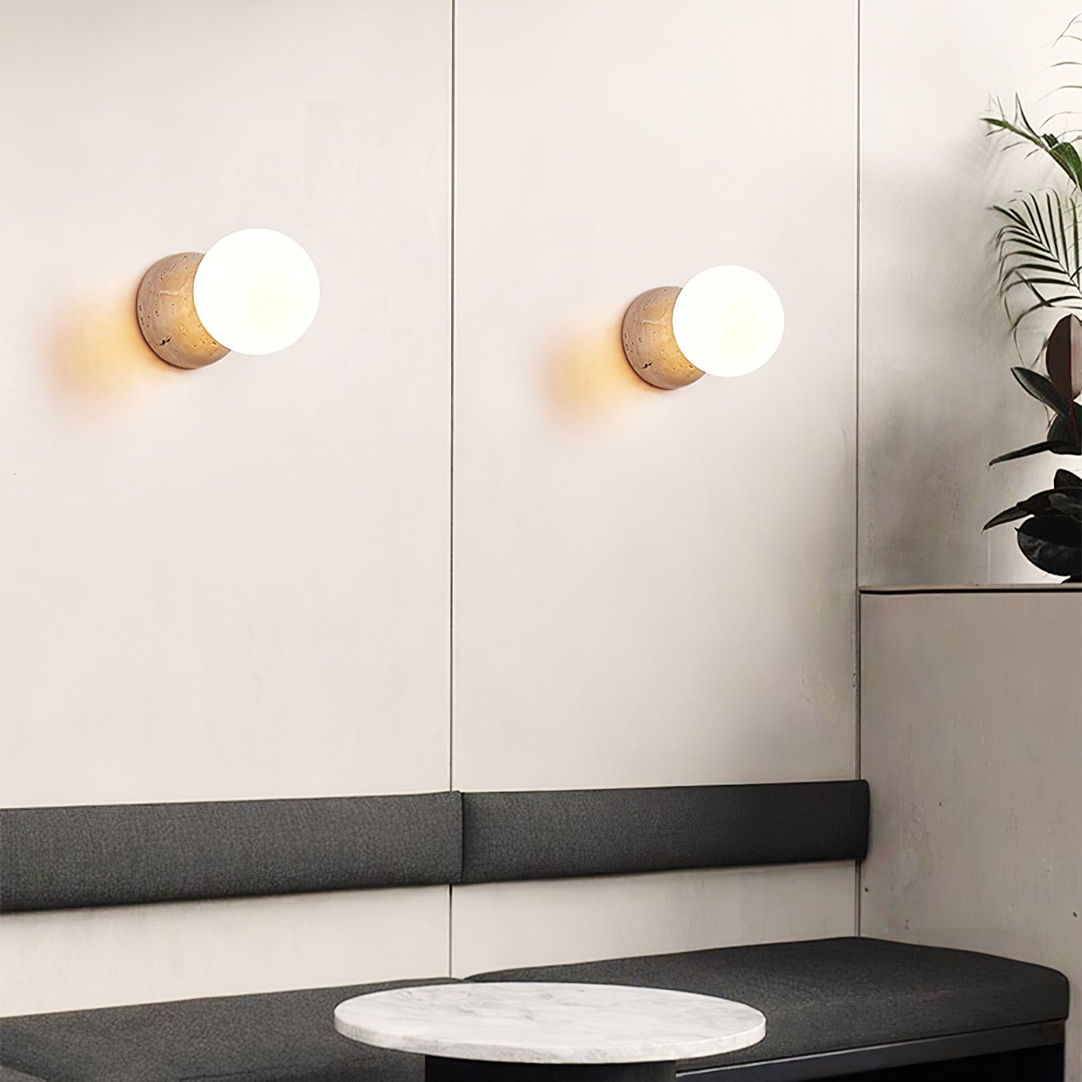 Cethair Travertin Luminaire Mural