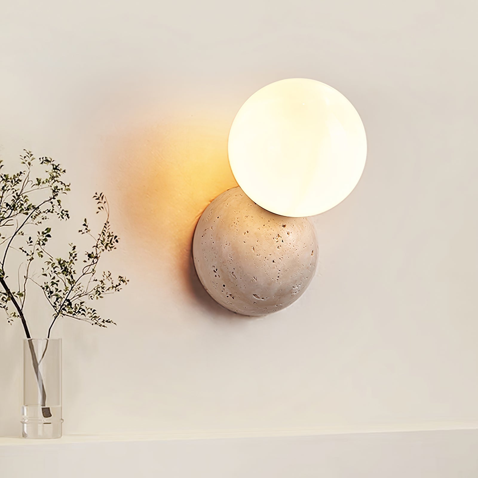 Cethair Travertin Luminaire Mural
