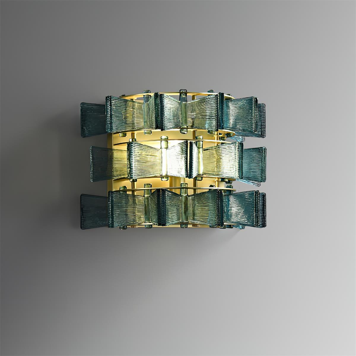 Celvara Applique Murale Accent Ruban en Verre Rainuré
