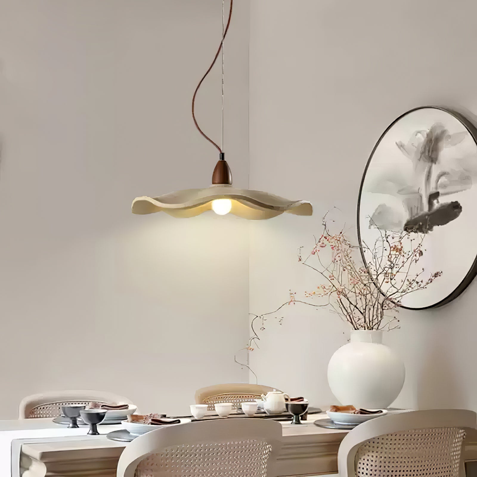 Siro Lampe Suspendue Vague en Ciment