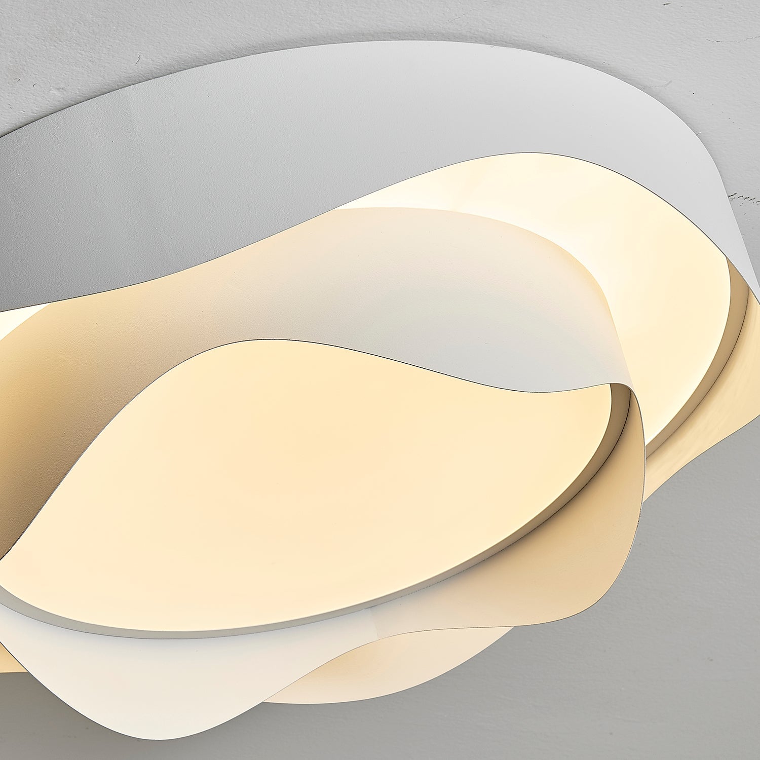 Lustra Plafonnier Blanc en Métal Moderne