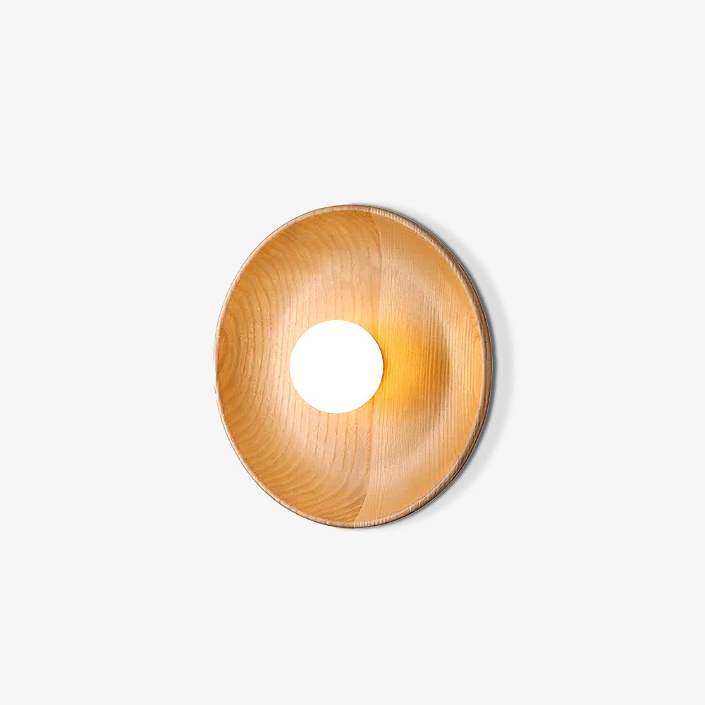 Cumirisra Applique Murale Moderne Minimaliste en Verre et Bois