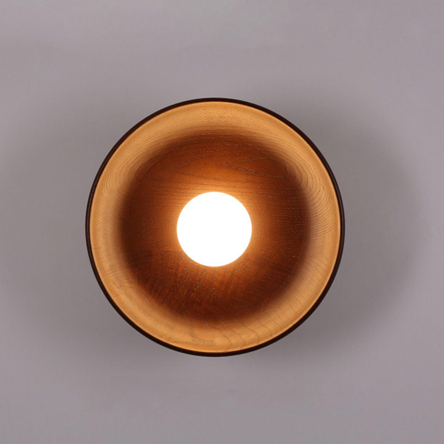 Cumirisra Applique Murale Moderne Minimaliste en Verre et Bois