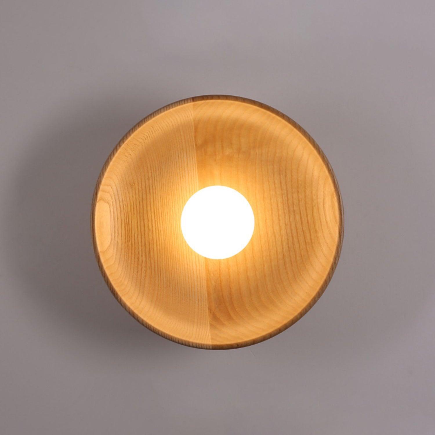 Cumirisra Applique Murale Moderne Minimaliste en Verre et Bois