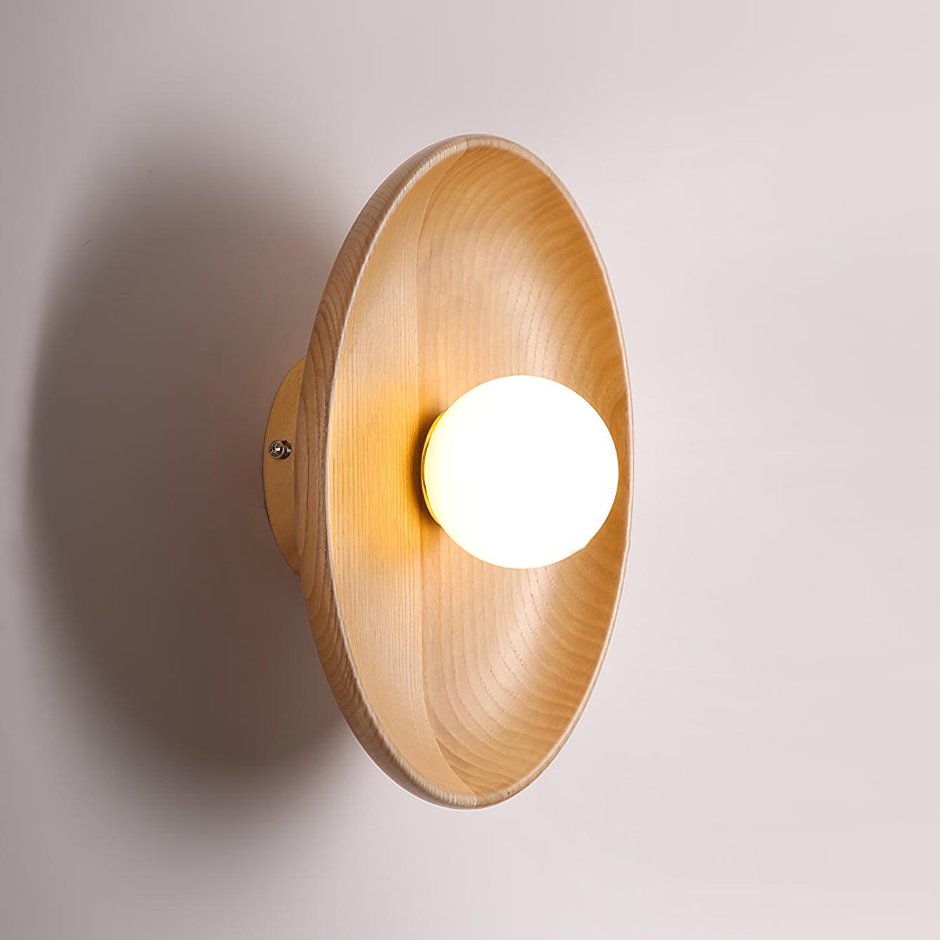 Cumirisra Applique Murale Moderne Minimaliste en Verre et Bois