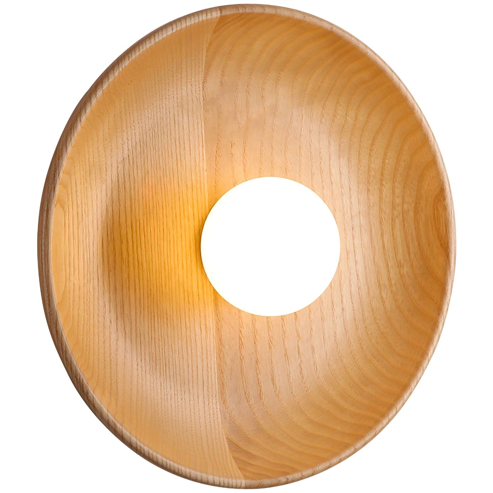 Cumirisra Applique Murale Moderne Minimaliste en Verre et Bois