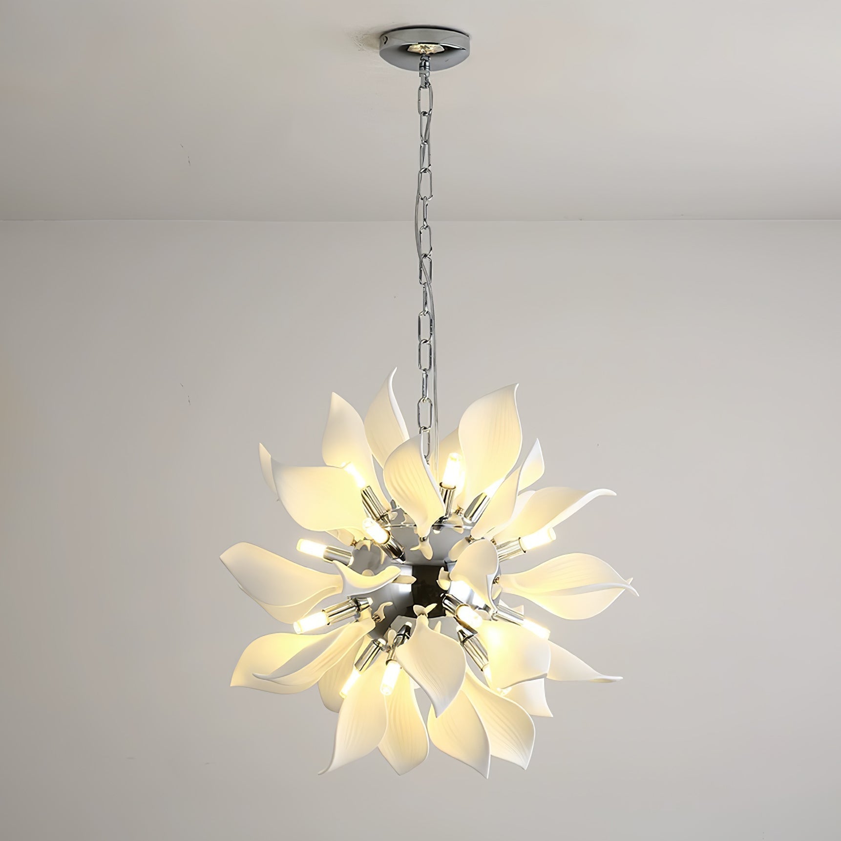 Lustra Suspension Céramique Pétales Épanouis