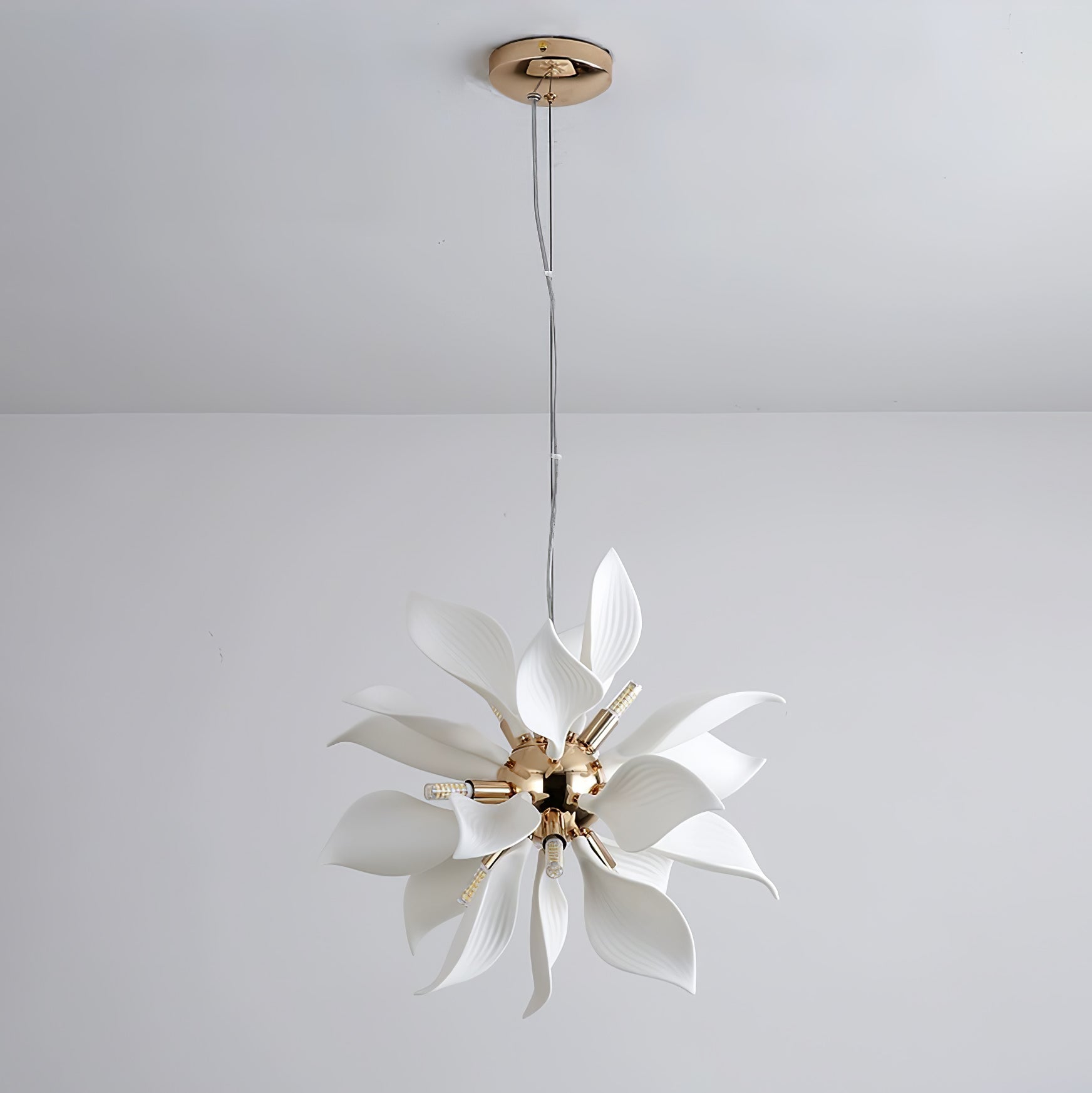 Lustra Suspension Céramique Pétales Épanouis