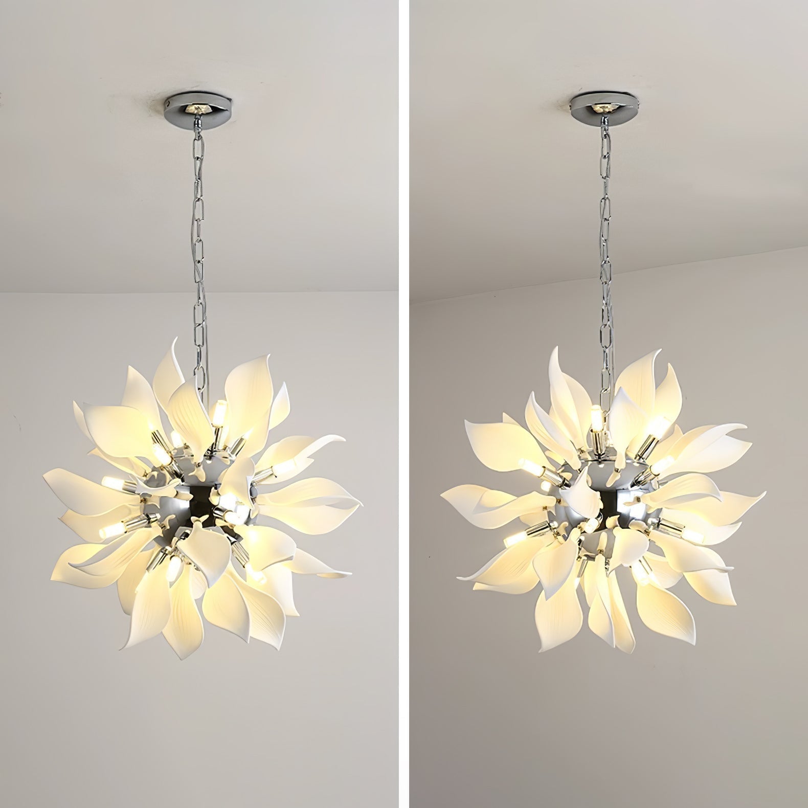Lustra Suspension Céramique Pétales Épanouis