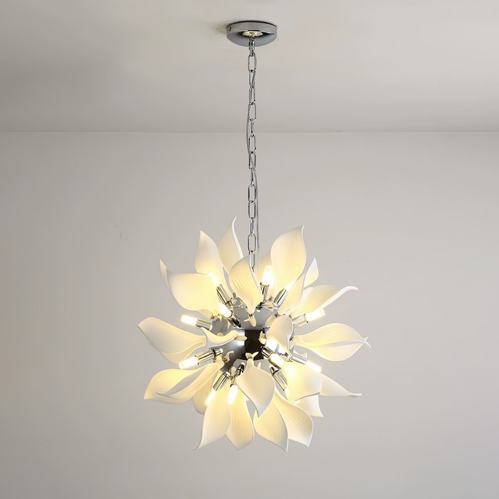 Lustra Suspension Céramique Pétales Épanouis