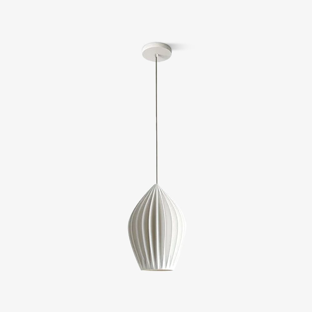 Solara Lampe à suspension en céramique côtelée en porcelaine élégante
