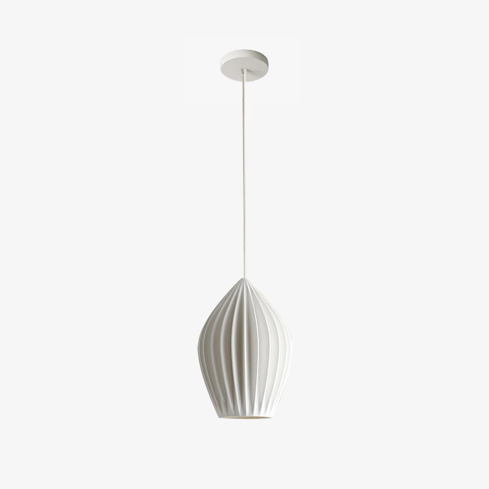 Solara Lampe à suspension en céramique côtelée en porcelaine élégante