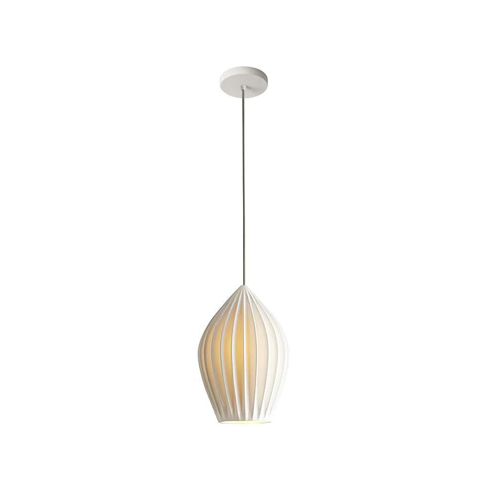 Solara Lampe à suspension en céramique côtelée en porcelaine élégante