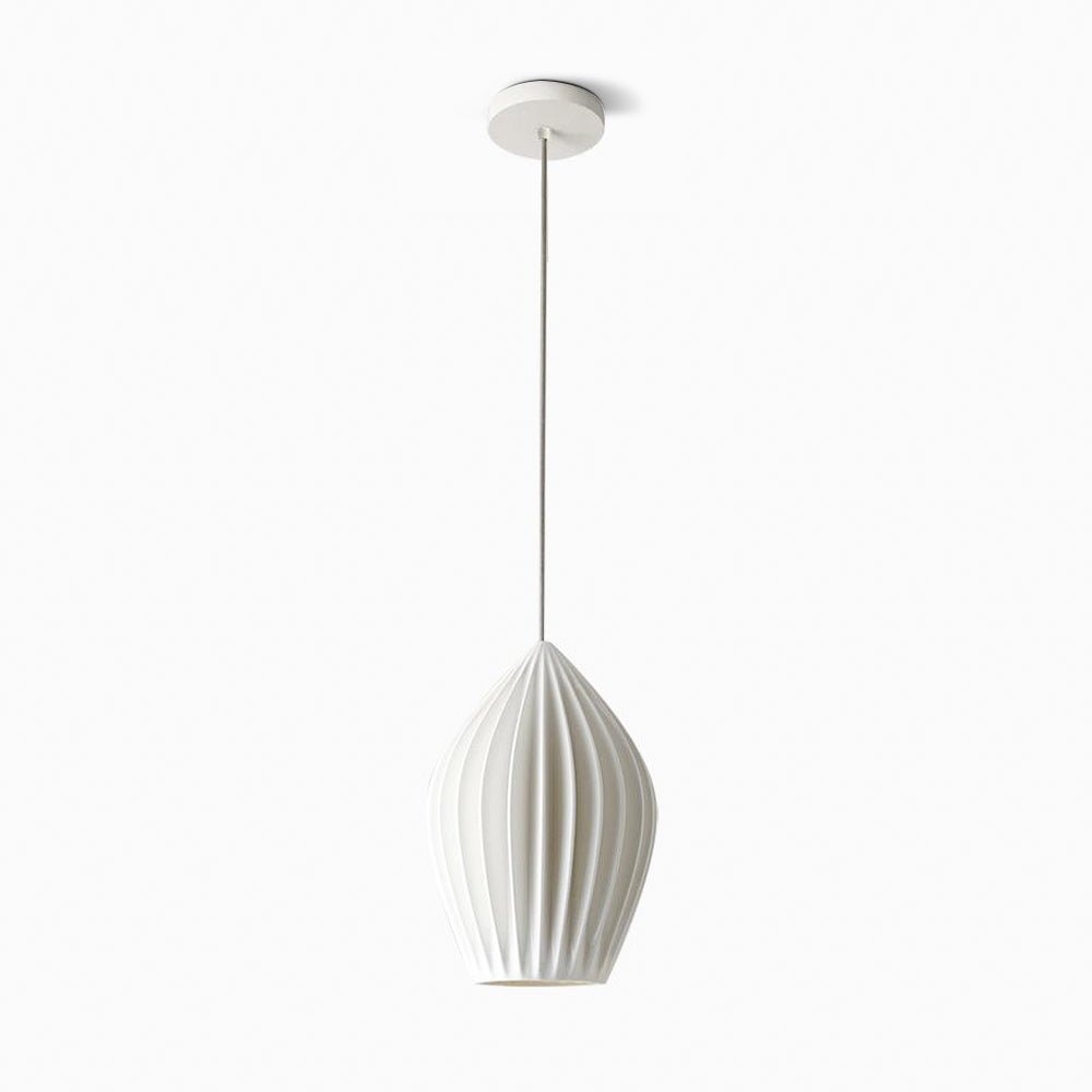 Solara Lampe à suspension en céramique côtelée en porcelaine élégante
