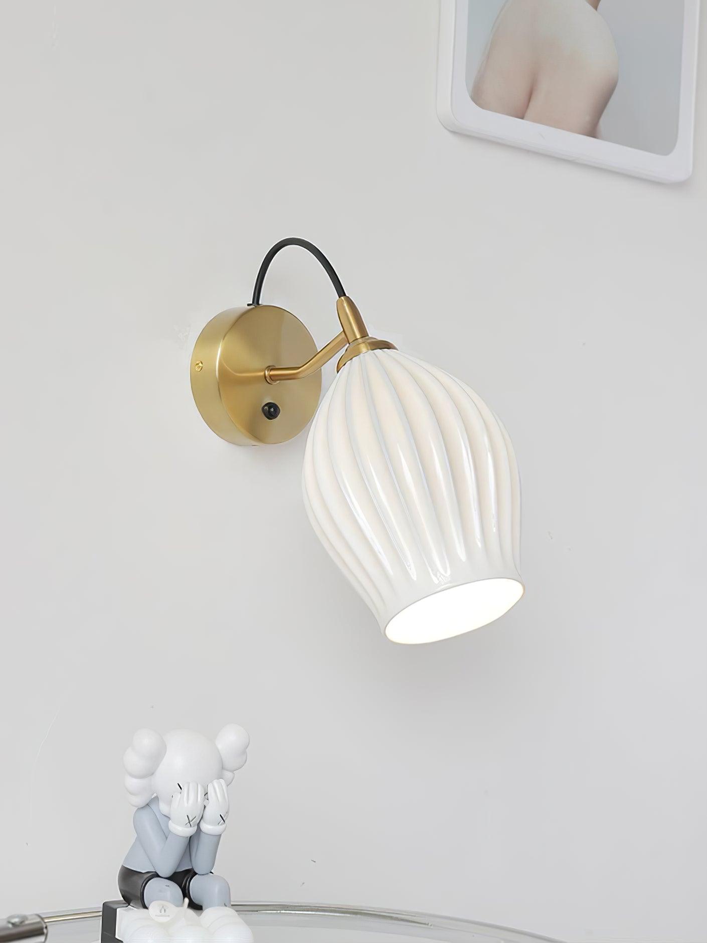Zotalisra Moderne Minimaliste Côtes Céramique Applique Lumière