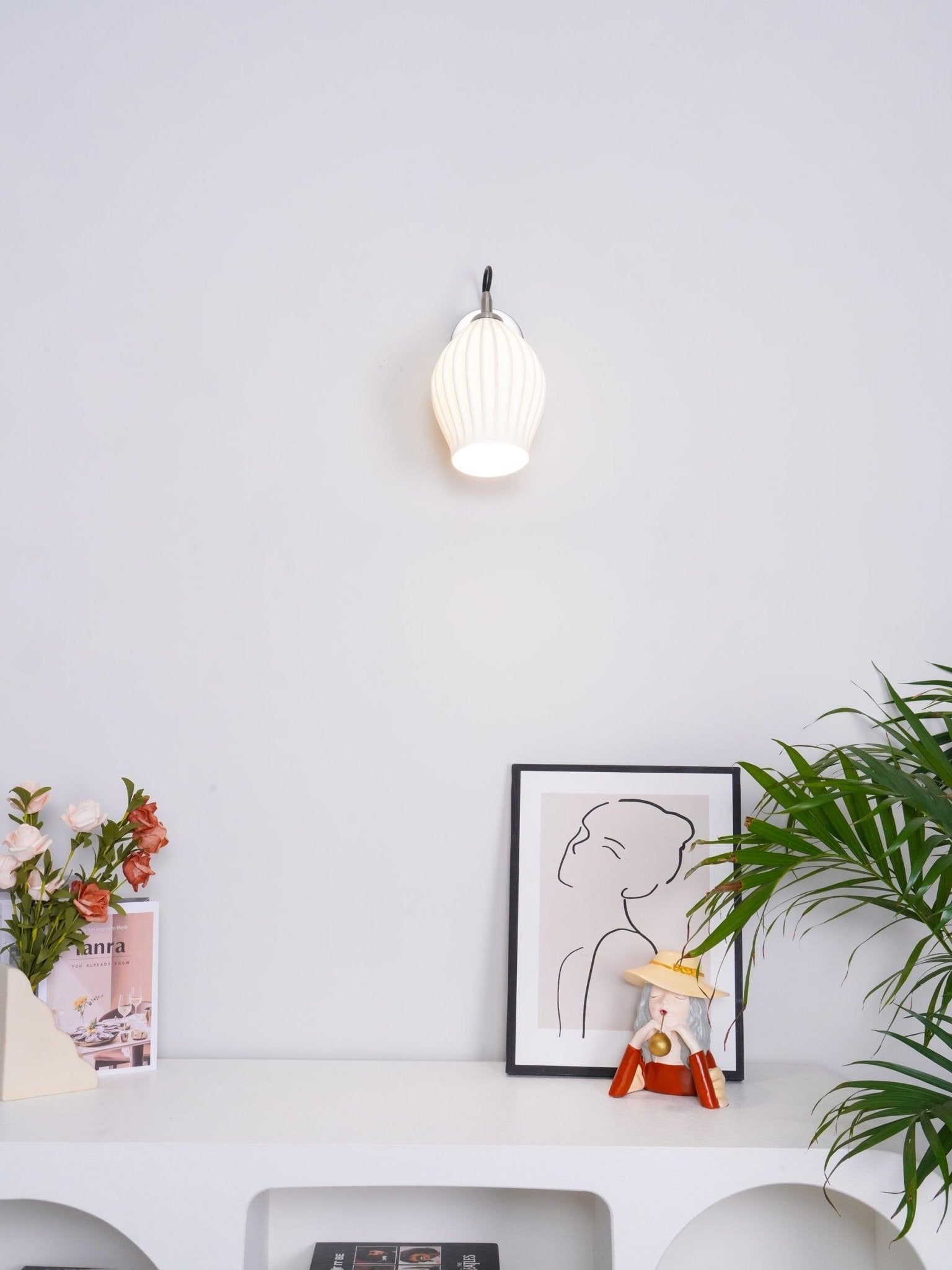 Zotalisra Moderne Minimaliste Côtes Céramique Applique Lumière