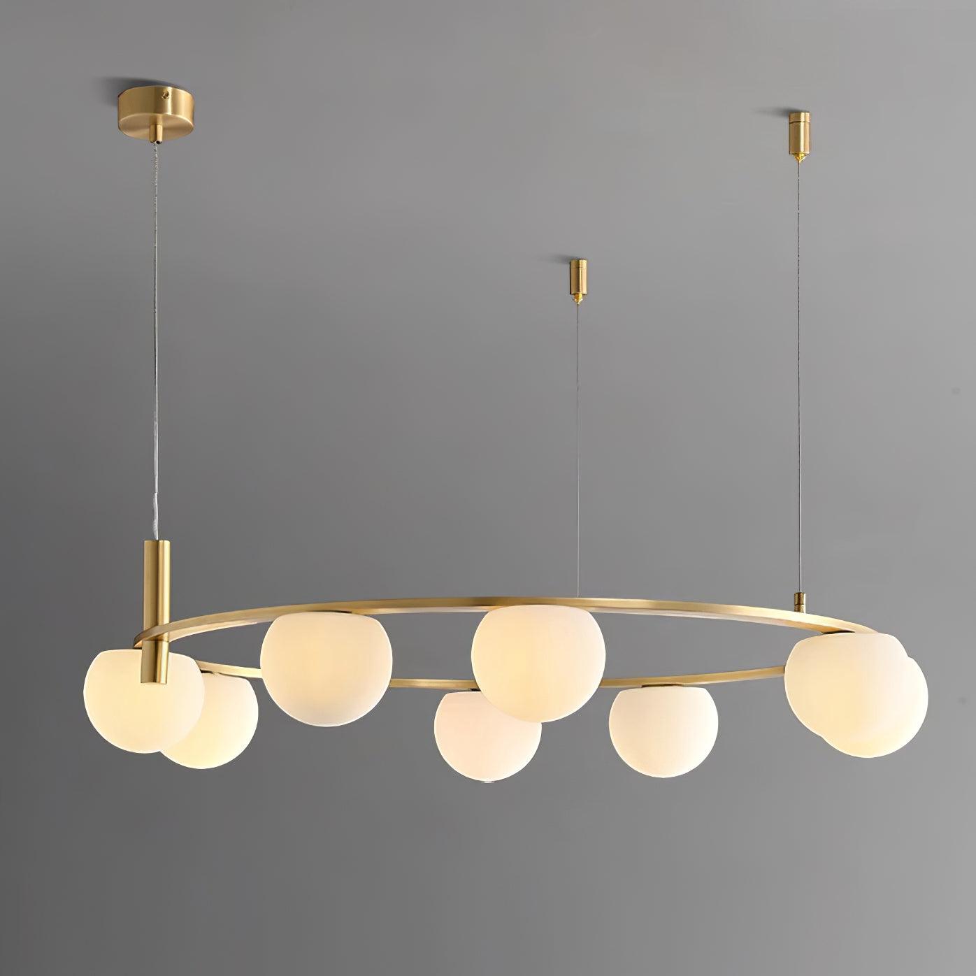 Nimbus Lustre Moderne Anneau Sphères en Verre