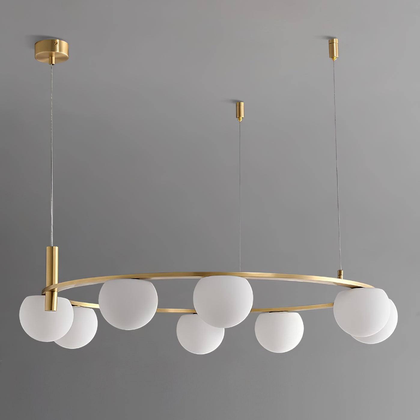 Nimbus Lustre Moderne Anneau Sphères en Verre