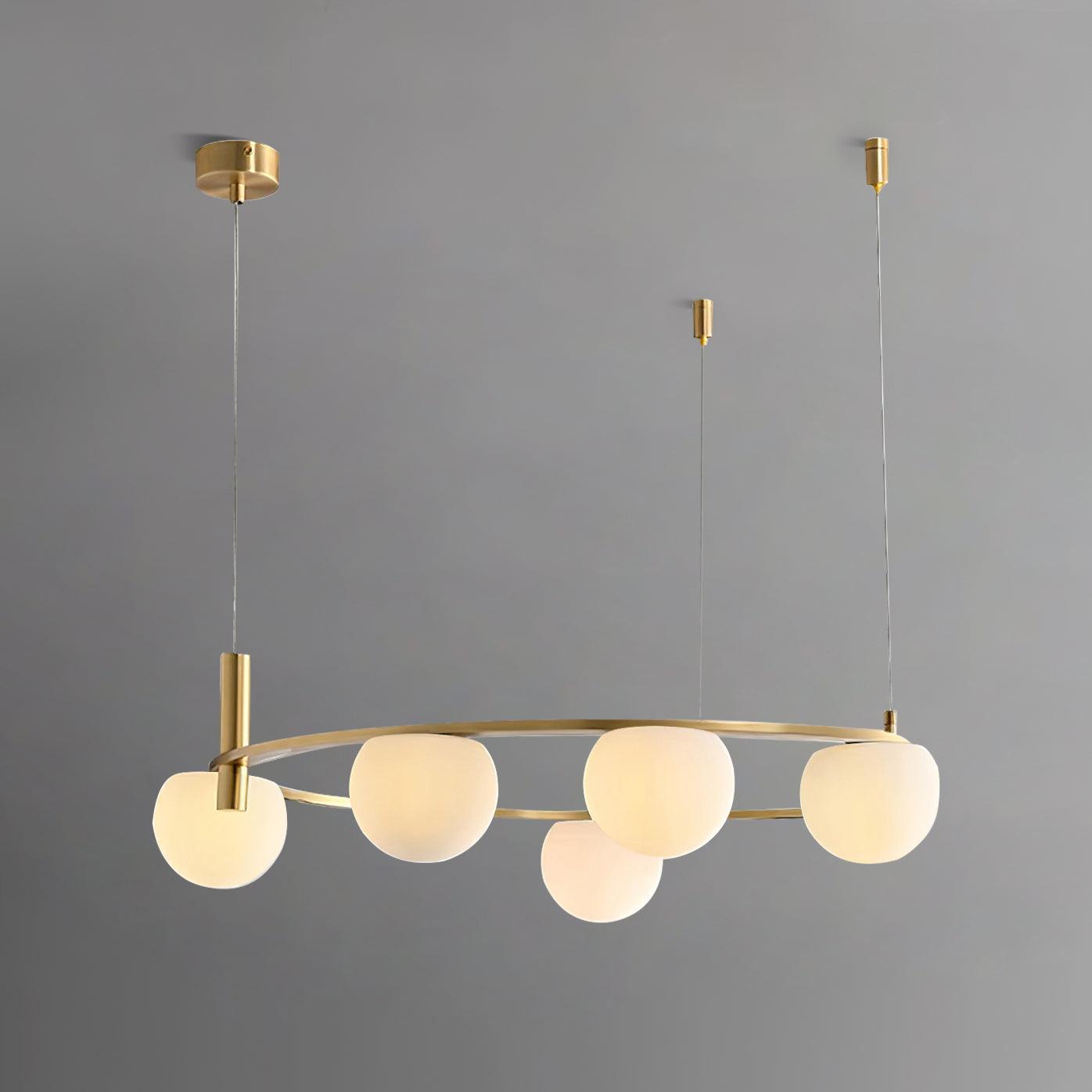 Nimbus Lustre Moderne Anneau Sphères en Verre