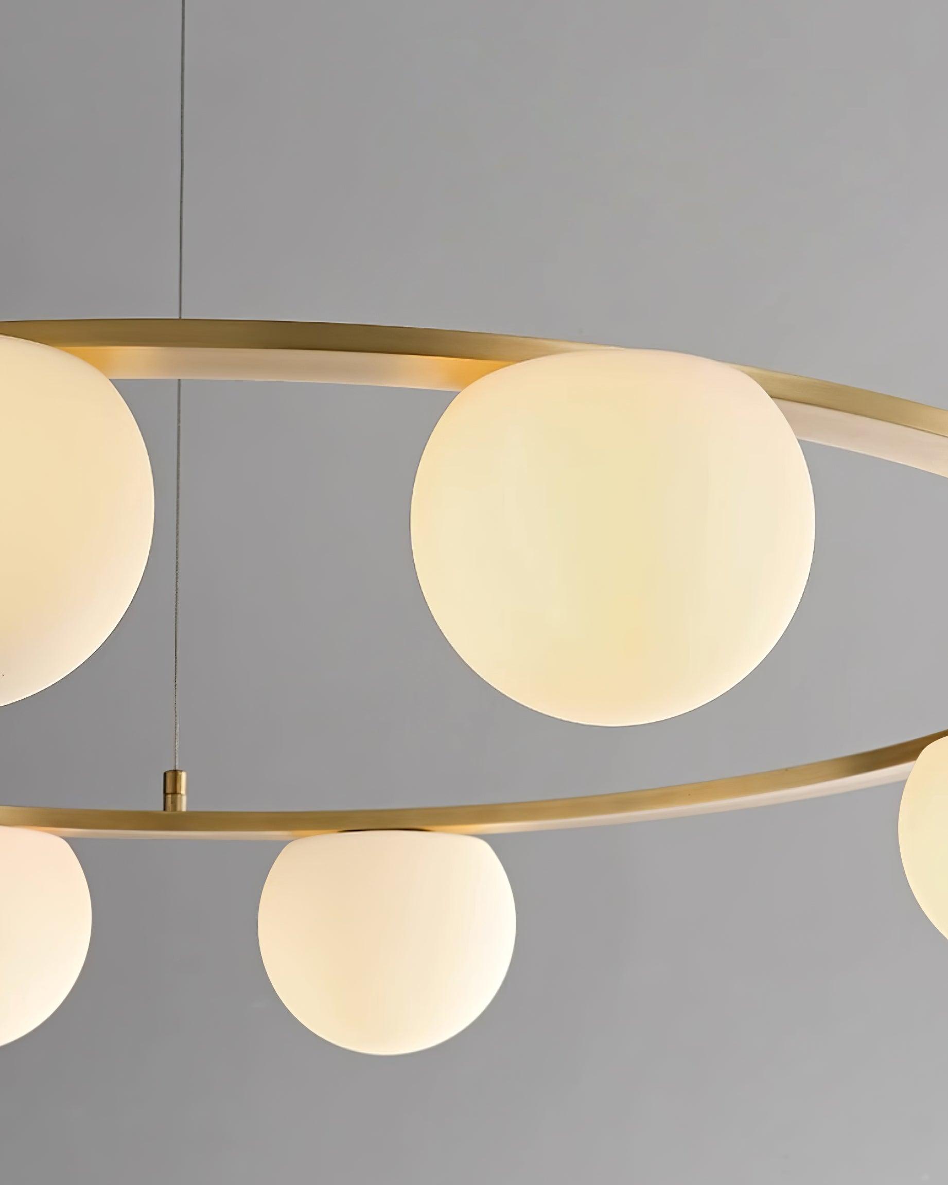 Nimbus Lustre Moderne Anneau Sphères en Verre