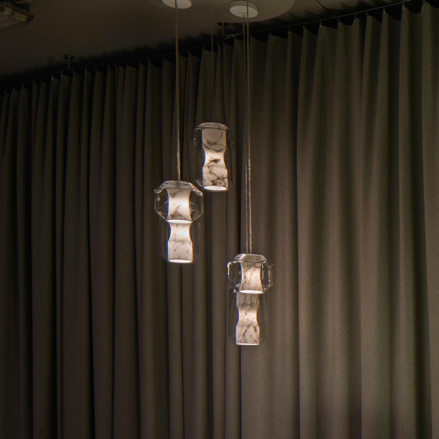 Allirila Lampe à Suspension Moderne Et Minimaliste En Verre Albâtre