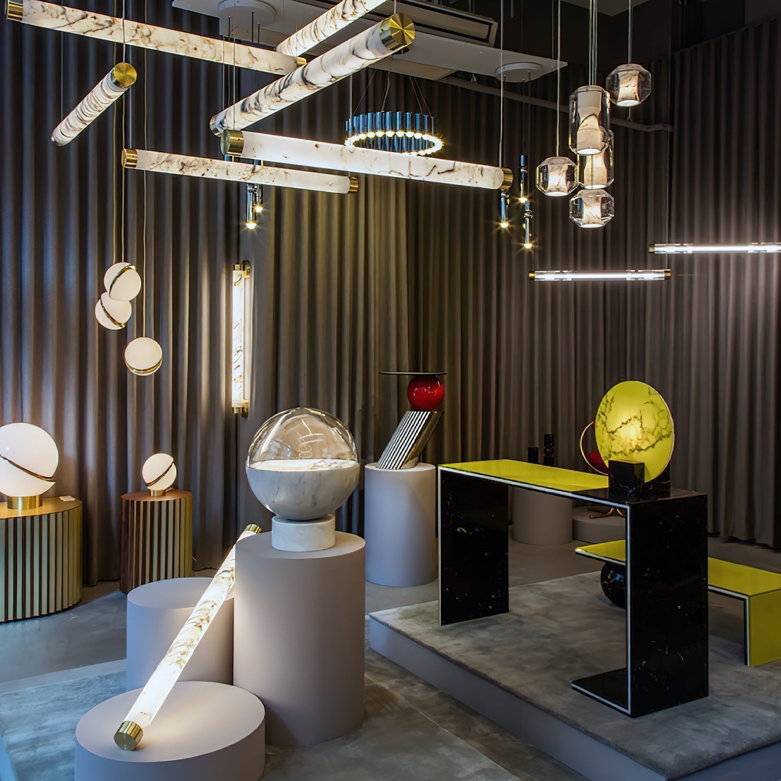 Allirila Lampe à Suspension Moderne Et Minimaliste En Verre Albâtre