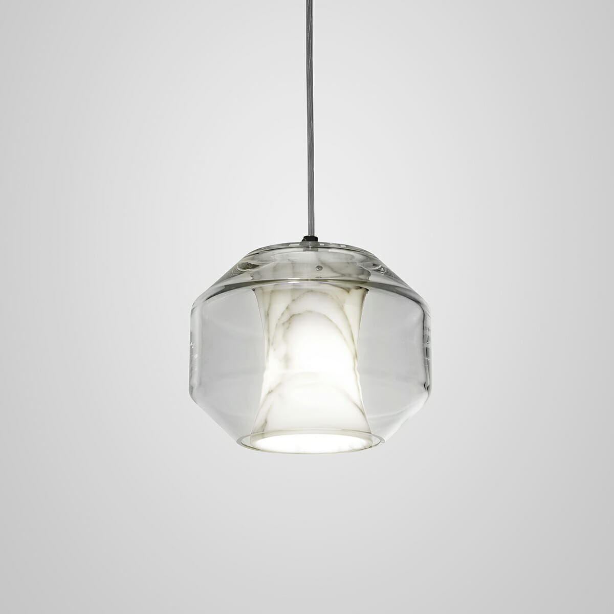 Allirila Lampe à Suspension Moderne Et Minimaliste En Verre Albâtre