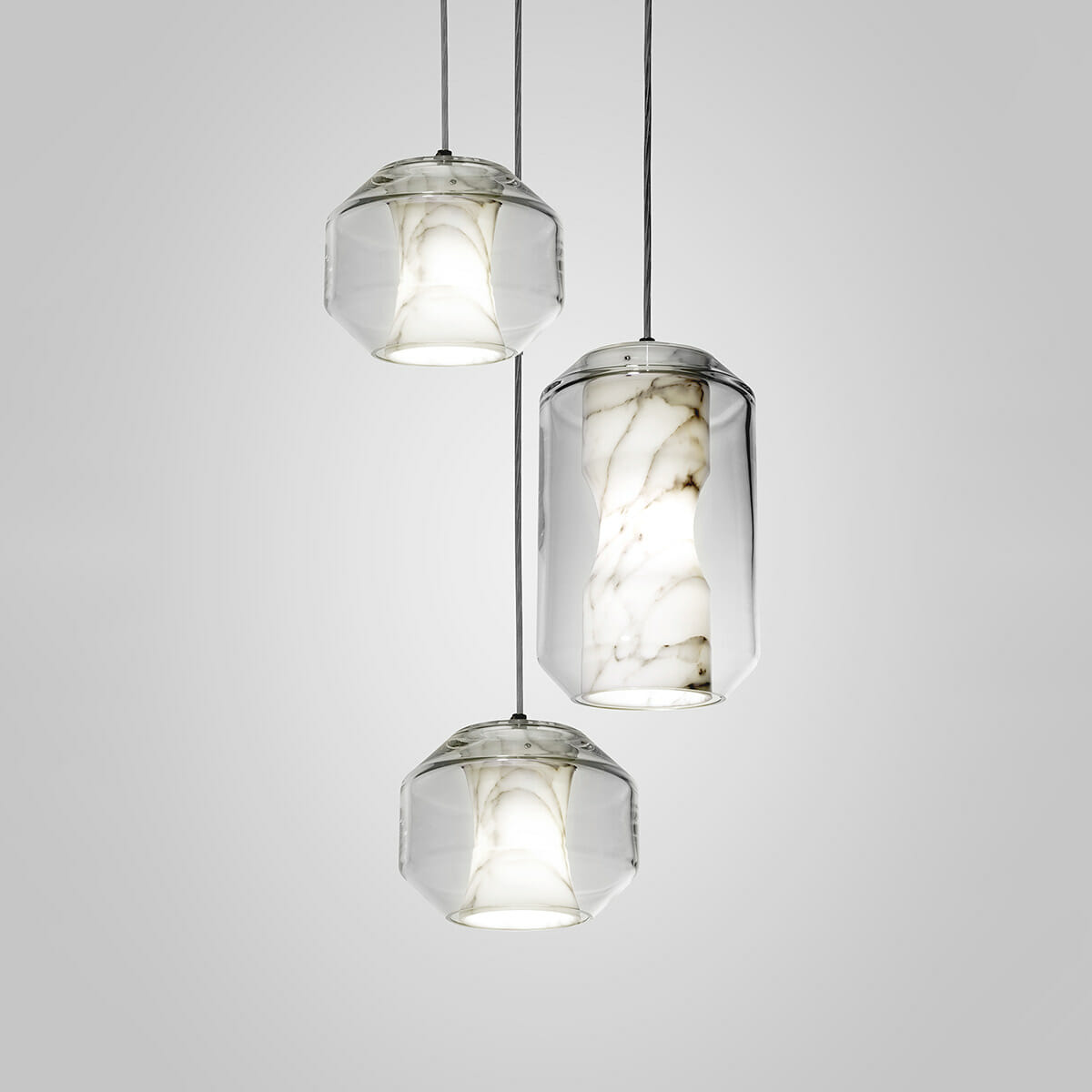 Allirila Lampe à Suspension Moderne Et Minimaliste En Verre Albâtre