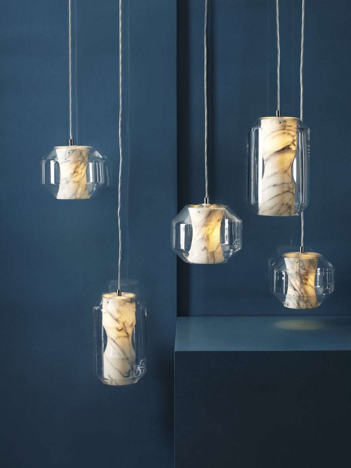 Allirila Lampe à Suspension Moderne Et Minimaliste En Verre Albâtre