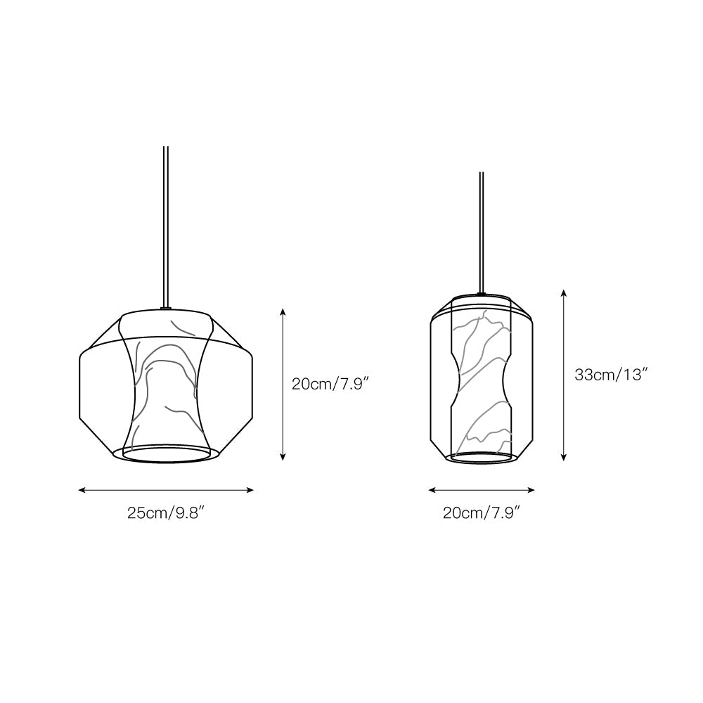 Allirila Lampe à Suspension Moderne Et Minimaliste En Verre Albâtre