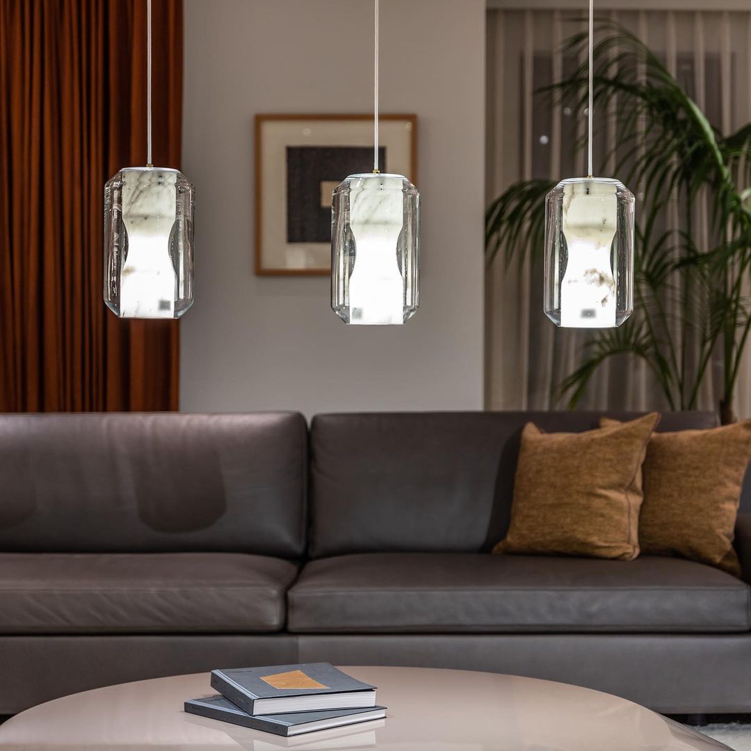 Allirila Lampe à Suspension Moderne Et Minimaliste En Verre Albâtre
