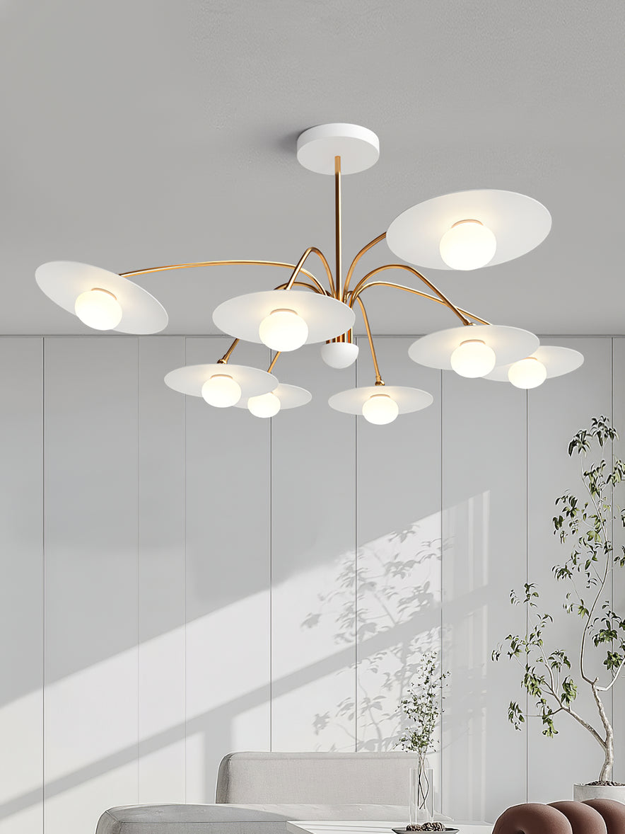Lustra Lustre avec Champignon Inspiré de l'Art Déco