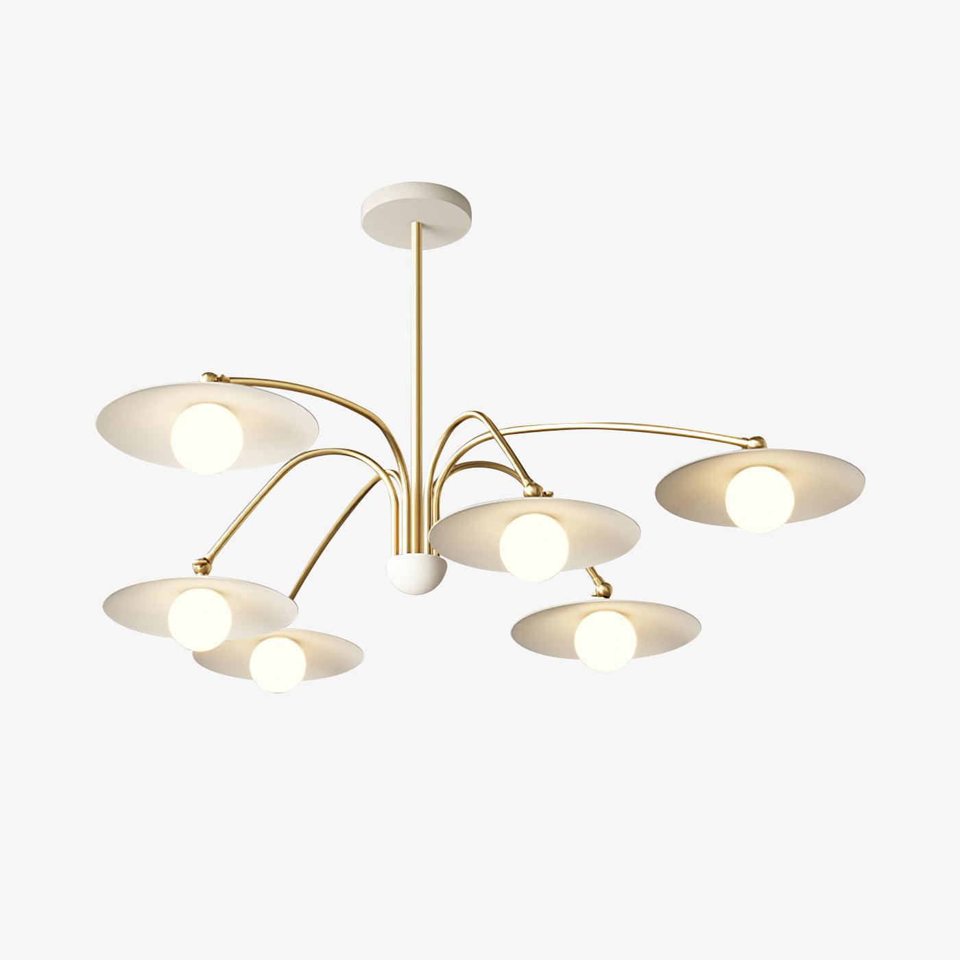 Lustra Lustre avec Champignon Inspiré de l'Art Déco