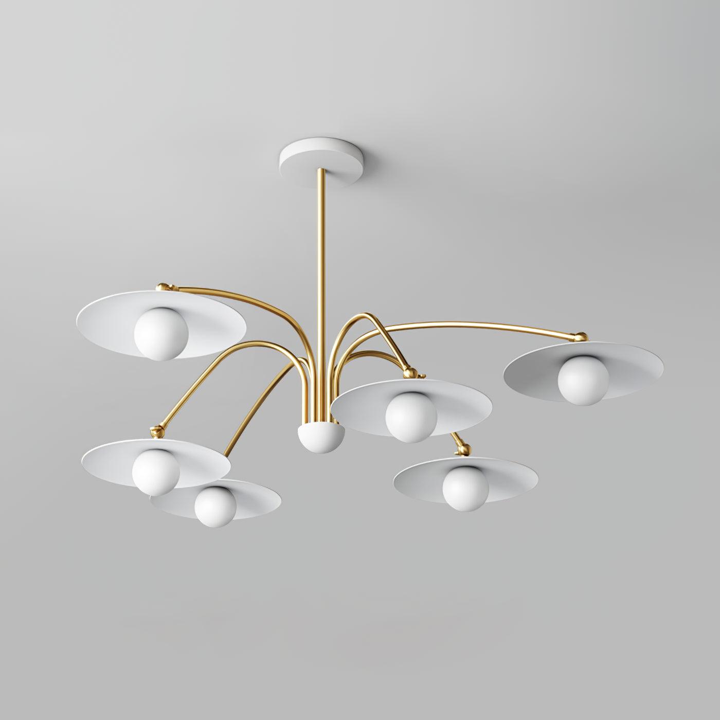 Lustra Lustre avec Champignon Inspiré de l'Art Déco