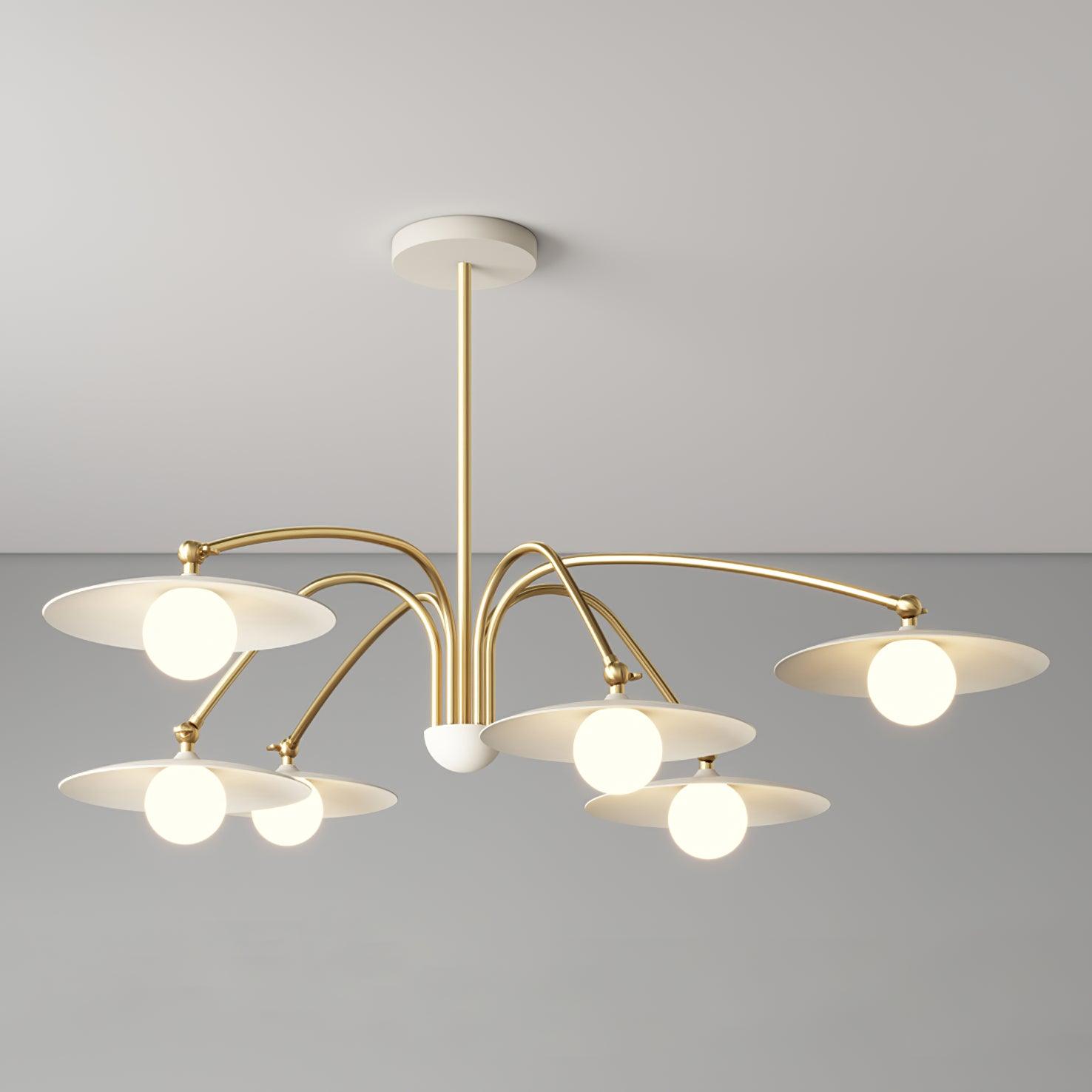 Lustra Lustre avec Champignon Inspiré de l'Art Déco