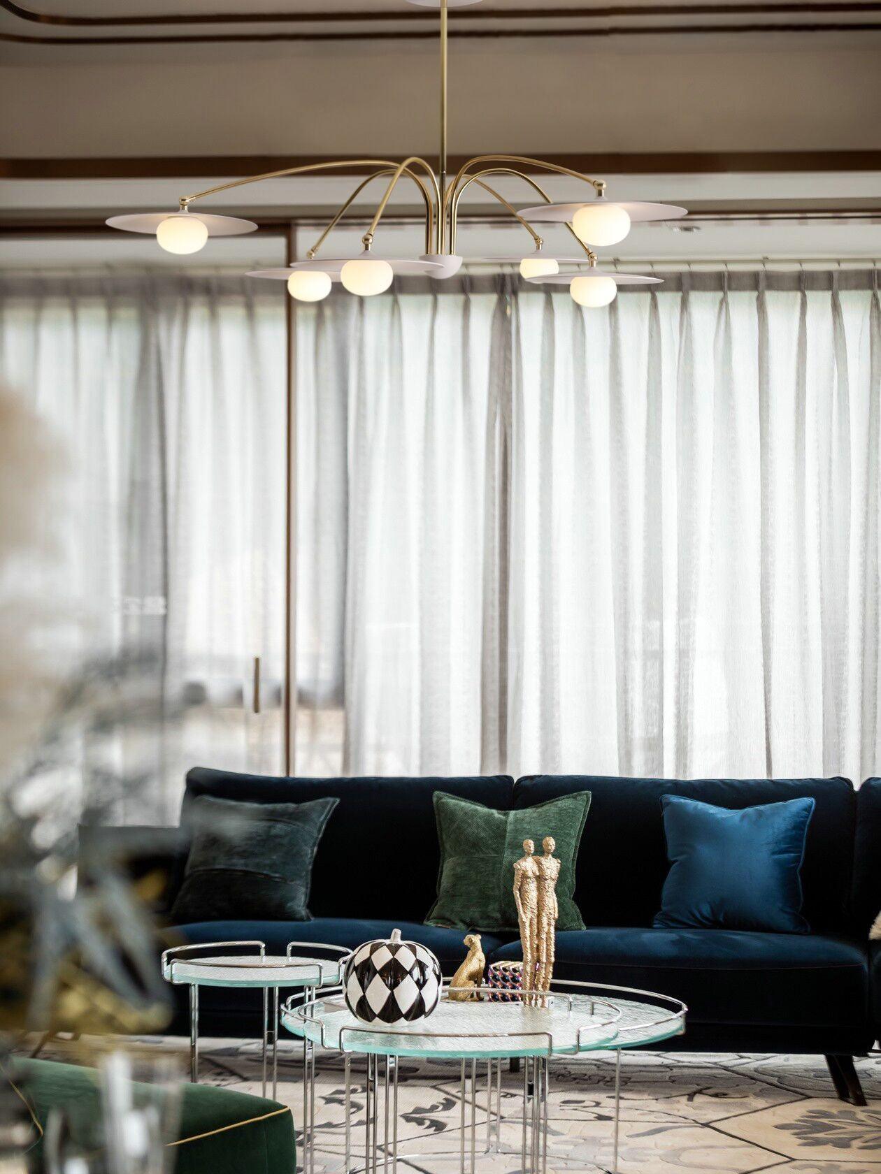 Lustra Lustre avec Champignon Inspiré de l'Art Déco