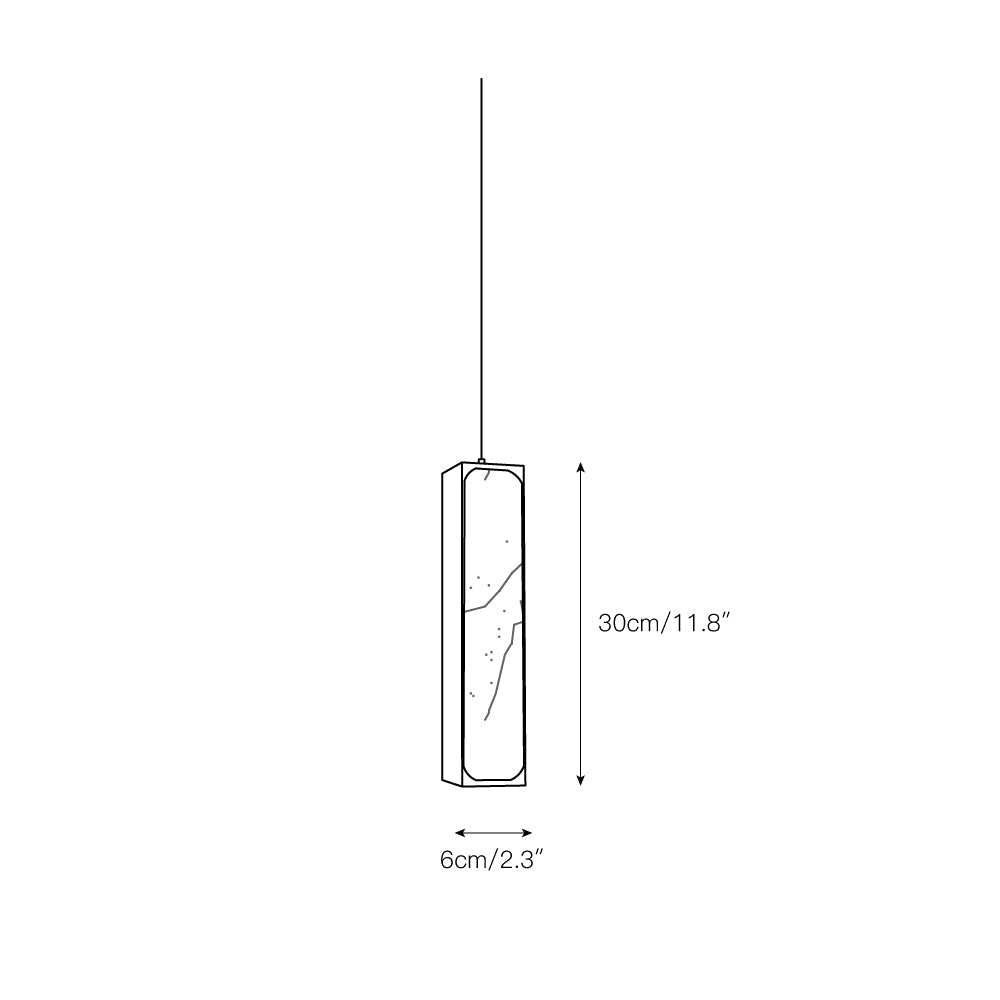 Gleam Lumière de Suspension Moderne Minimaliste en Laiton et Albâtre