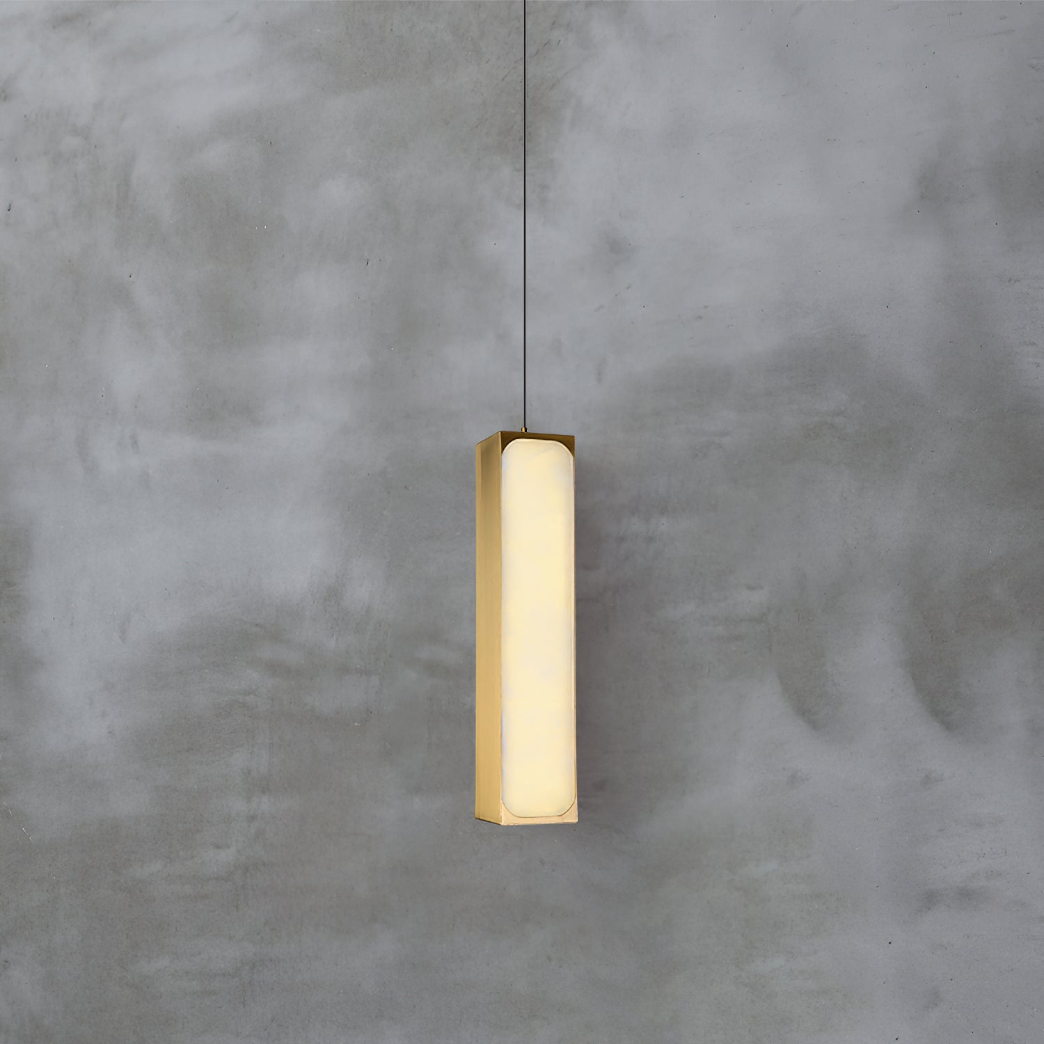 Gleam Lumière de Suspension Moderne Minimaliste en Laiton et Albâtre