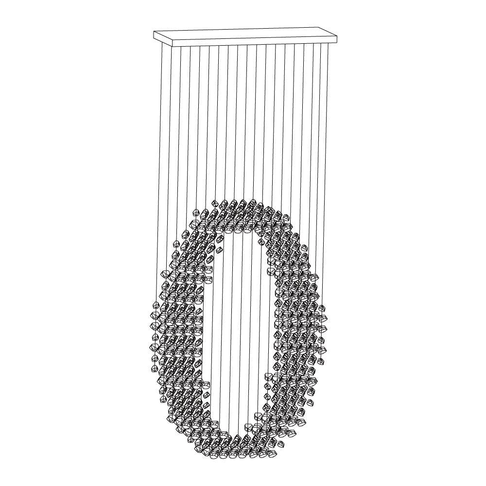Arsilus Charcoal Stone Cascade Lustres O