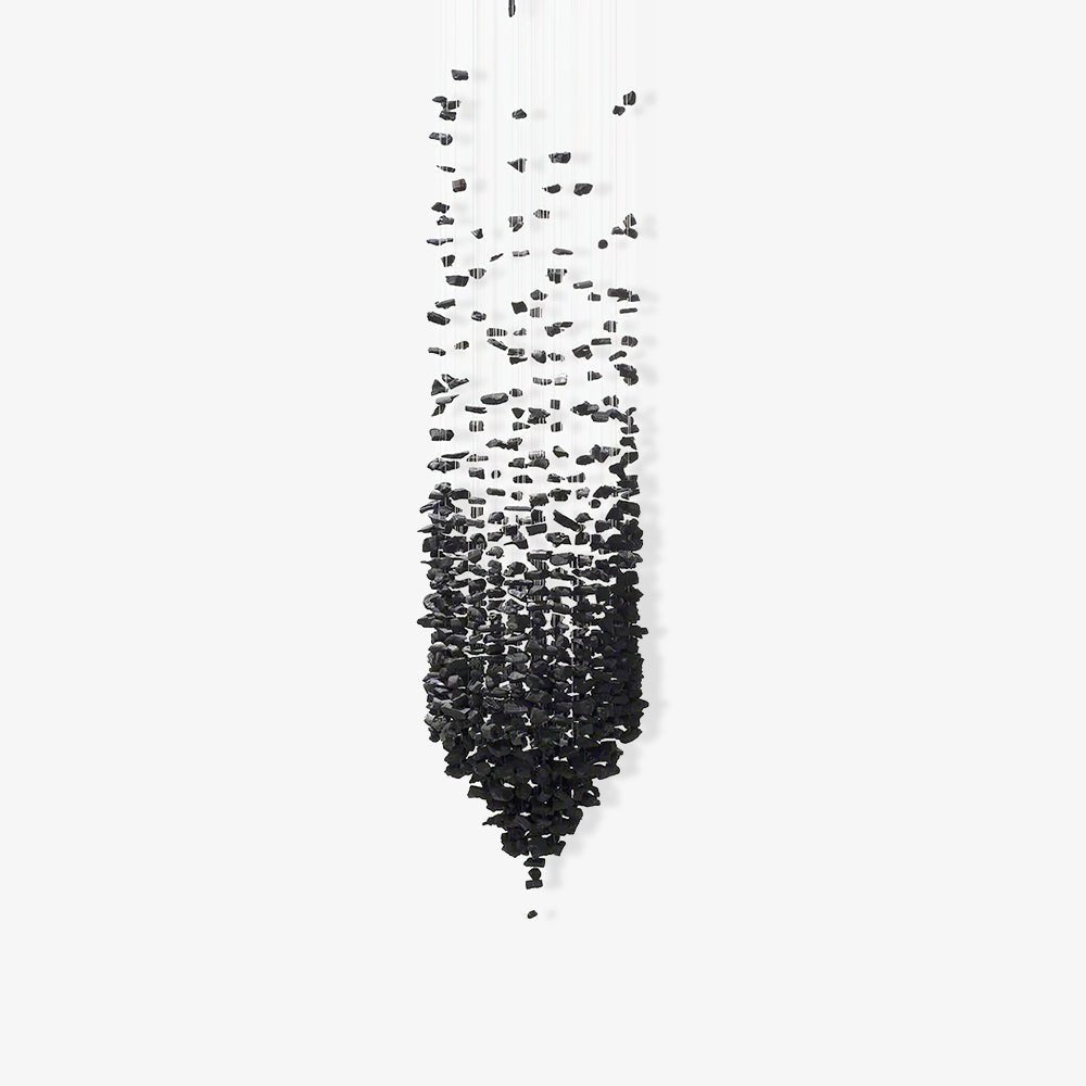 Arsilus Lustre Sculptural en Pierre Charbon