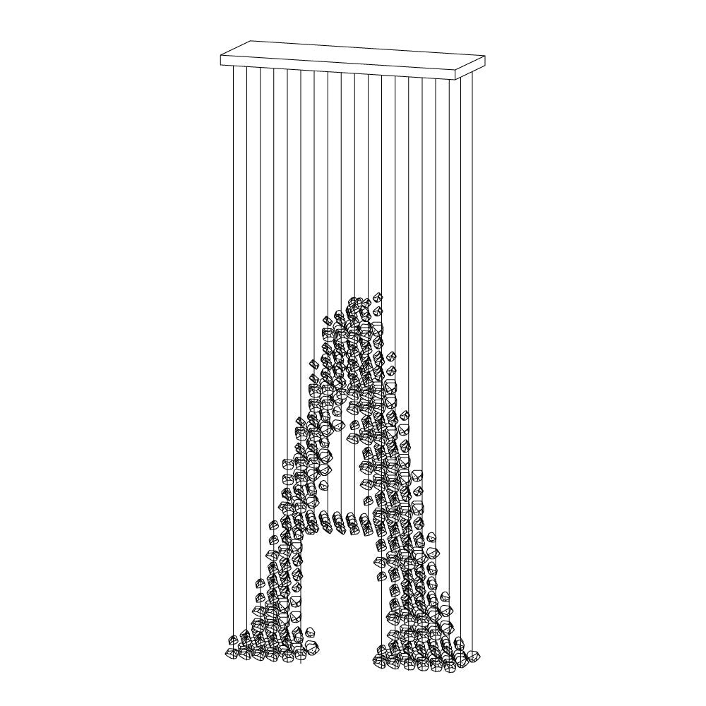 Arsilus Lustre Sculptural en Pierre Charbon