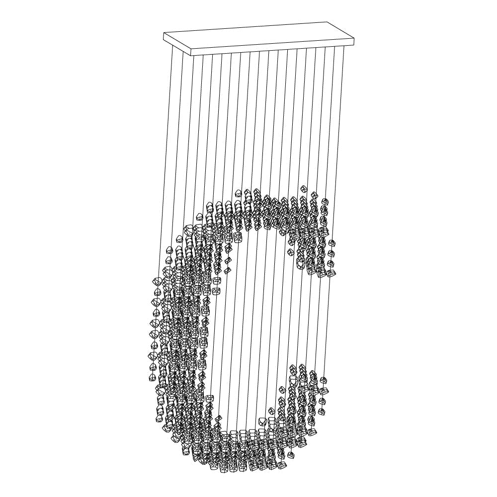 Arsilus Lustre Sculptural en Pierre Charbon